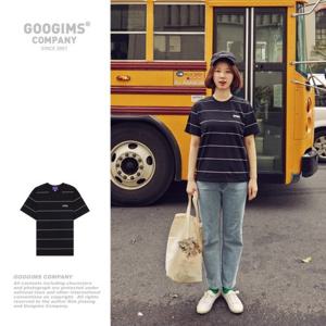 [구김스]구김스 0721_WBK 스트라이프 반팔티셔츠 (G18MMRT310)