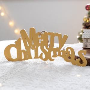 크리스마스 글자 트리 장식 우드 라인 10x4cm (3개입) 3컬러 꾸미기 소품 용품 오너먼트 데코