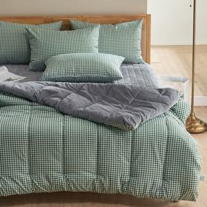 몽쉐어 크림체크 밍크 극세사 차렵이불 SS