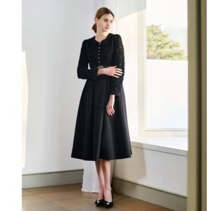 [미니멈]엠보싱 하트넥 투피스형 원피스 (MZAAWO1020 BK)_IC