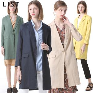 [리스트] 사이드 슬릿 린넨100 롱 자켓