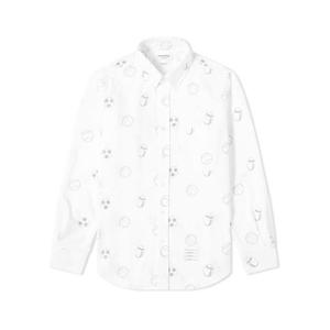 톰브라운 멀티볼 자수 롱 셔츠 화이트 남성 MWL272A 05035 100