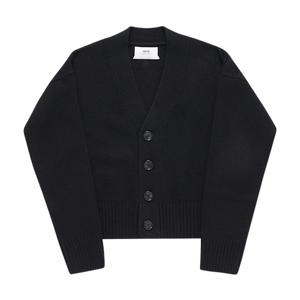 AMI UKC034 KN0028 001 아미 드 꾀흐 하트 크롭 공용 가디건