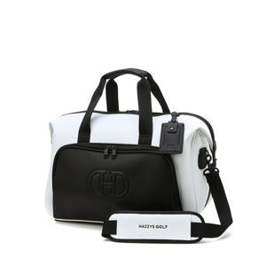 헤지스 골프 24FW 가격인하BEST화이트 남성 배색 포인트 가죽 보스턴백 HUBA4F901OW