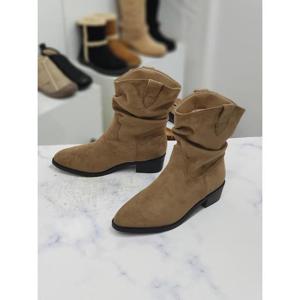 한슈 세이브존09 스웨이드 셔링 미들굽 여성 통부츠4cm HS955010vg