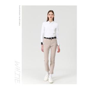 [엘르골프]소매 포인트 골지 폴로 티셔츠6k25201