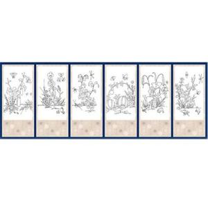 병풍만들기 6폭 신사임당초충도