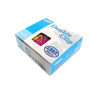화신 더블 크립 칼라 소 18mm 50개입 집게 미니집게 핀집게 미니클립 사무용클립 사무클립 악어클립