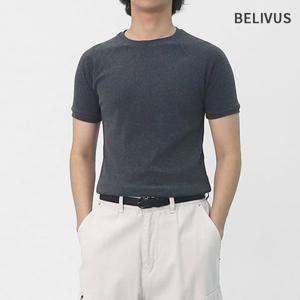 빌리버스 남성 반팔 나그랑 래글런 골지 티셔츠 BVC010