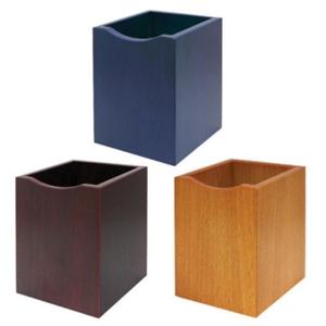 우드클럽 원목 사각 펜통 연체리 7350FBY 연필꽂이 필기구꽂이 필기도구꽂이 다용도꽂이 원목펜꽂이 사각펜