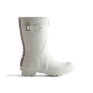 [WOMEN] 오리지날 헌터 컬러 백프린트 숏 레인부츠 - 화이트윌로우 WFS2353RMAWHW