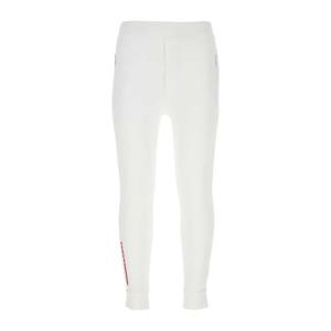 프라다 화이트 슬림 핏 네오프렌 팬츠 SJP292S2021YUN F0009