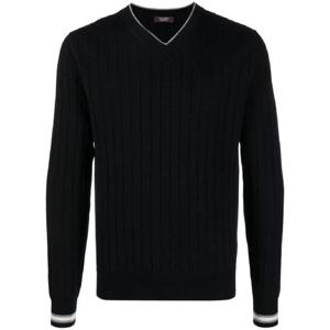 26 SS 페세리코 V넥 골지 니트 버진 울 스웨터 R59263F149168C TP432101754