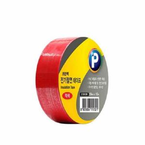 아트박스/오피스큐 프린텍 E1910R 전기절연테이프ㅡ적색 19 x 10