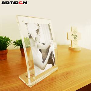 아트사인 L자 커브형 자석액자4R/4547/스탠드액자/탁상용액자/미니액자/사진액자/인테리어액자/액자틀