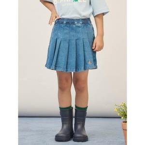[빈폴키즈] [RBP_DENIM] 플리츠 데님 스커트  네이비 (BI5827G02R)