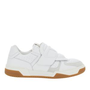발렌티노 화이트 레더 퍼포레이티드 로우탑 스니커즈 7Y2S0L36