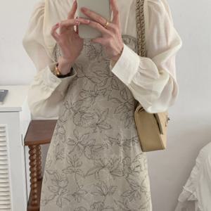 웬디 / 시스루 소매 롱원피스 WP13787