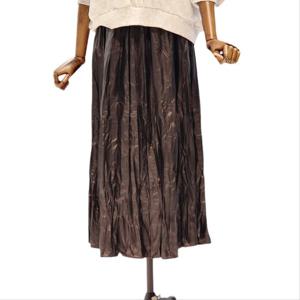 [나인스텝]가죽 플리츠 밴딩 스커트 N25NK5309