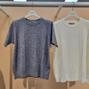 Destijl HC34 부드럽고 착용감좋은 꽈배기 가을반팔니트스웨터 D2533sw03