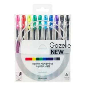 라인플러스 10000 가젤10색세트 컬러펜 펜 필기구 라인플러스 가젤10색세트 컬러펜 펜 필기구 볼펜 필기도구 문구 사무용품 생활