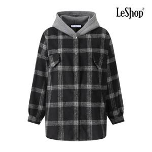 르샵  겉기모 겨울 체크 후드 셔츠 (BPABL011A)