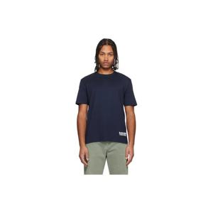 26 SS 발망 남성 네이비 스몰 발망 스탬프 프린트 티셔츠 252251M213000