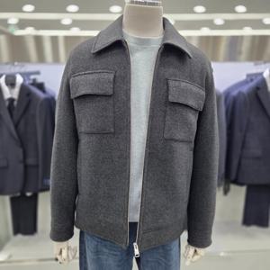 [앤드지]포켓 포인트 모 혼방 점퍼형 자켓 JBSF4KG1104 GR