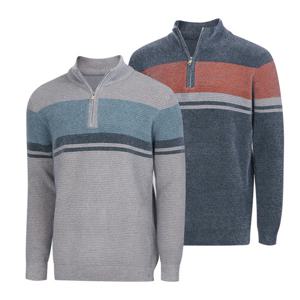 [파파브로]맨즈 배색 반집업 니트웨어 LM-KN-3396