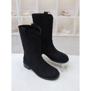 [코디엘루]스웨이드 베이직 캐주얼 미들 부츠 4cm CDMD501070