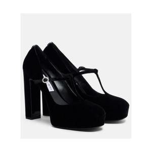 지미추 Marene 120 벨벳 메리제인 펌프스 P01125060