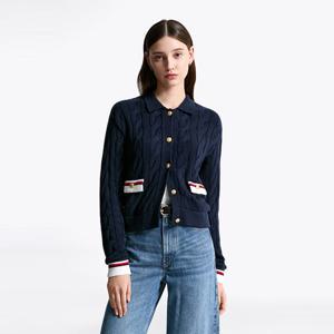 [공식][타미힐피거] 골드 버튼 폴로 가디건 (T22F9KCD093WT1C1G)