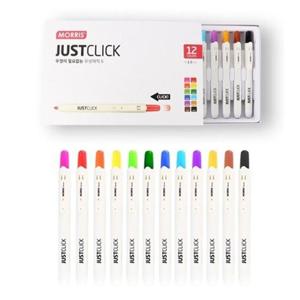 포스터 모리스 저스트클릭 유성매직S 12색 세트