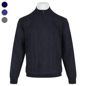 남자 겨울 케이블 기모 반집업 니트 DD-L-KN-628-2-네이비