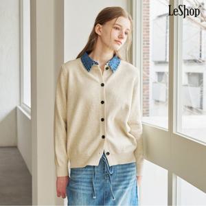 [르샵]데님 카라 포인트 니트 가디건 (DQ1CK009A)