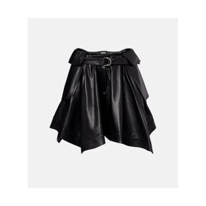 로에베 Double L 벨티드 레더 미니스커트 P01166375