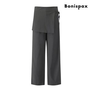 [보니스팍스(여성의류)]랩 레이어드 와이드 스커트 팬츠 XQ2PT005M0