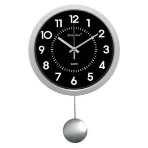 GB4202 무소음 컬러플 실버 메탈 추 벽시계 제조한국 벽시계 추시계 무소음시계 원형시계 국산시계 인테리어시계 집들이시계 개업시계 선물