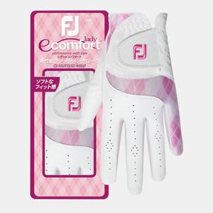풋조이 레이디 이컴포트 E COMFORT 양손 골프장갑 화이트핑크