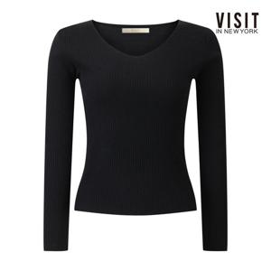 [비지트인뉴욕]모던 베이직 V넥 슬림핏 니트 V62LK05