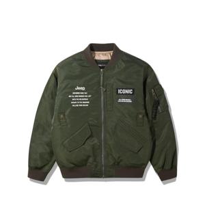 [지프]JQ3JPU255 카키 남녀공용 글로브 어스 MA-1 다운 항공점퍼