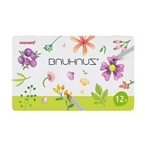 모나미 바우하우스 색연필 12색세트 (틴케이스)