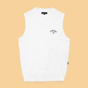 25FW 캘러웨이 니트 베스트 C252191001030 WHITE DOM