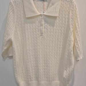 클리지 HC45 꽈배기 카라 니트티 CQ3WKT0704F