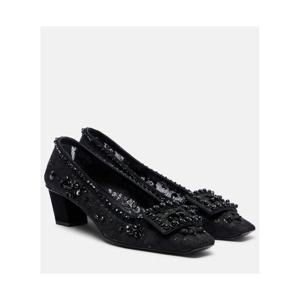 로저비비에 Belle Vivier 임벨리시드 레이스 펌프스 P01166823