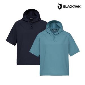 블랙야크 여성 시어서커 반팔 후디 트레이닝 츄리닝 운동복 상의 1BYETMV506