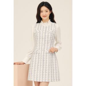 [제이제이지고트] JJ지고트 슬리브리스 펄 트위드 원피스 (GP2A0OP271) GP2A0OP27