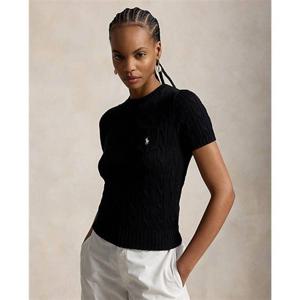 폴로 랄프로렌 랄프 로렌 여성 케이블 니트 코튼 숏 슬리브 스웨터WMPOSWENC021620001 443949