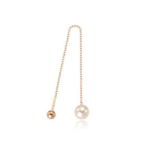 몽슈와 14K 볼클러치 진주 롱귀걸이 한쪽