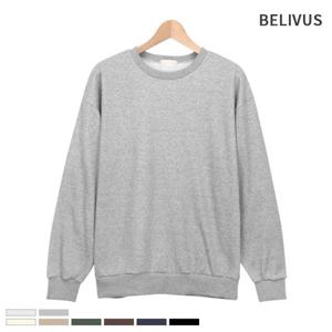 빌리버스 남성 맨투맨 티셔츠 기모 라운드 면 긴팔 면티 BMD112